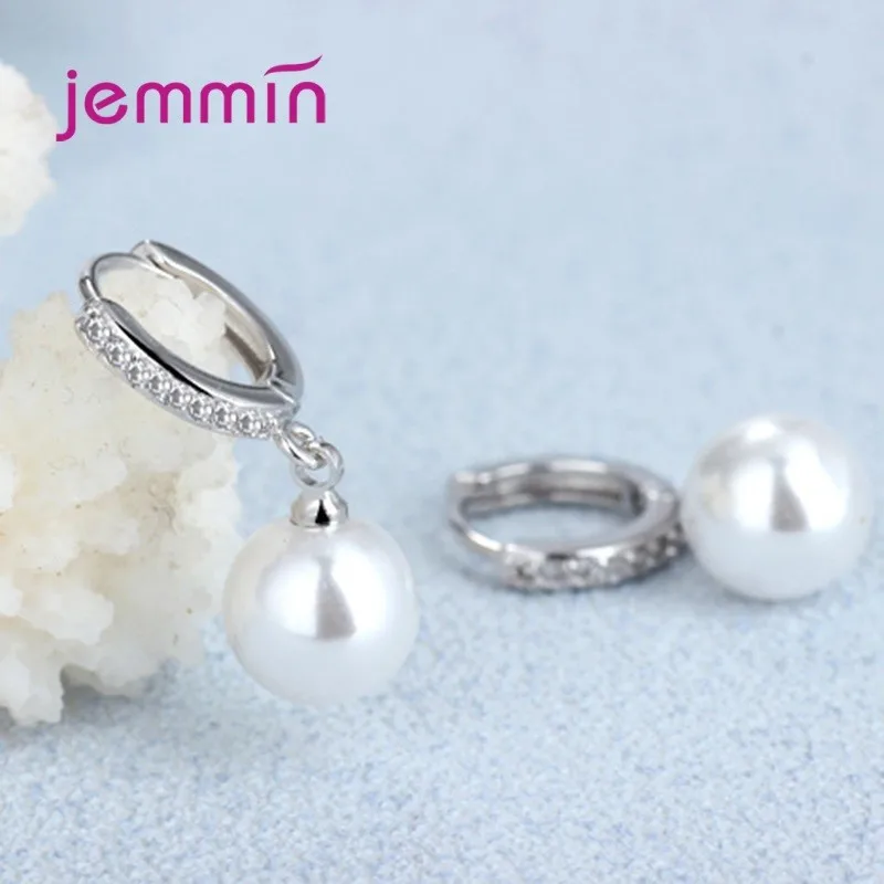 Beautiful Freshwater Pearl Drop Earrings Elegant Genuine 925 Sterling Silver Dangle Earrings For Women Girls Wedding Appointment