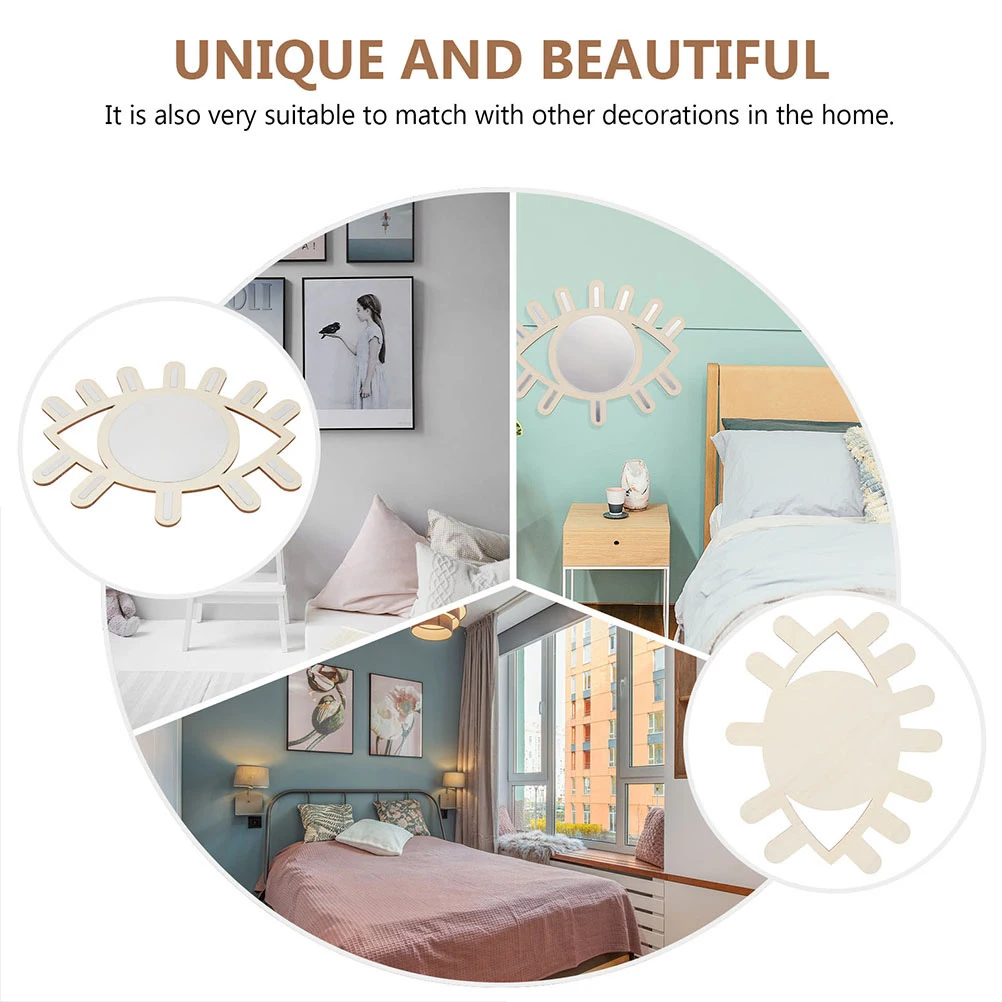 

Wall Decorative Mirror Eye Shape Nordic Style Hanging Unique Design Home Atmosphere Enhancement Ornament Decorative Wall