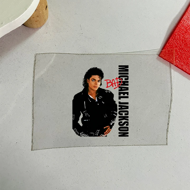1pcs Vintage Michael Jackson Graphic Transfer Stickers Crystal Self-adhesive Label Wedding Bottles Packing Box Fashion Stickers