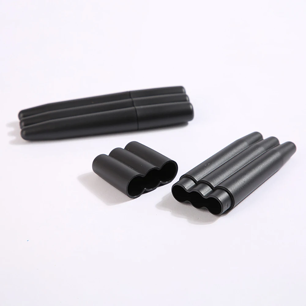 1Pc Three Tree Triple Black Case Plastic Storage Easy to Take Tree Tube Case Storage No-Smell Waterproof