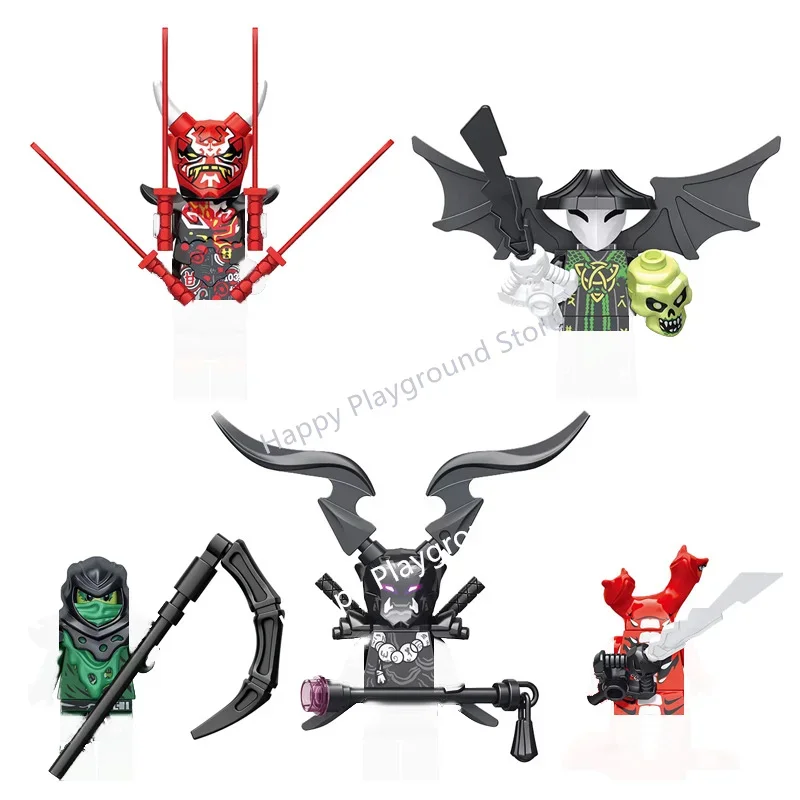 Ninja Figures Garmadon Jay Zane Kai Nya Lloyd Samukai Cole Harumi Ultra Violet Pyro Snake Morro Building Block Kid Christmas Toy