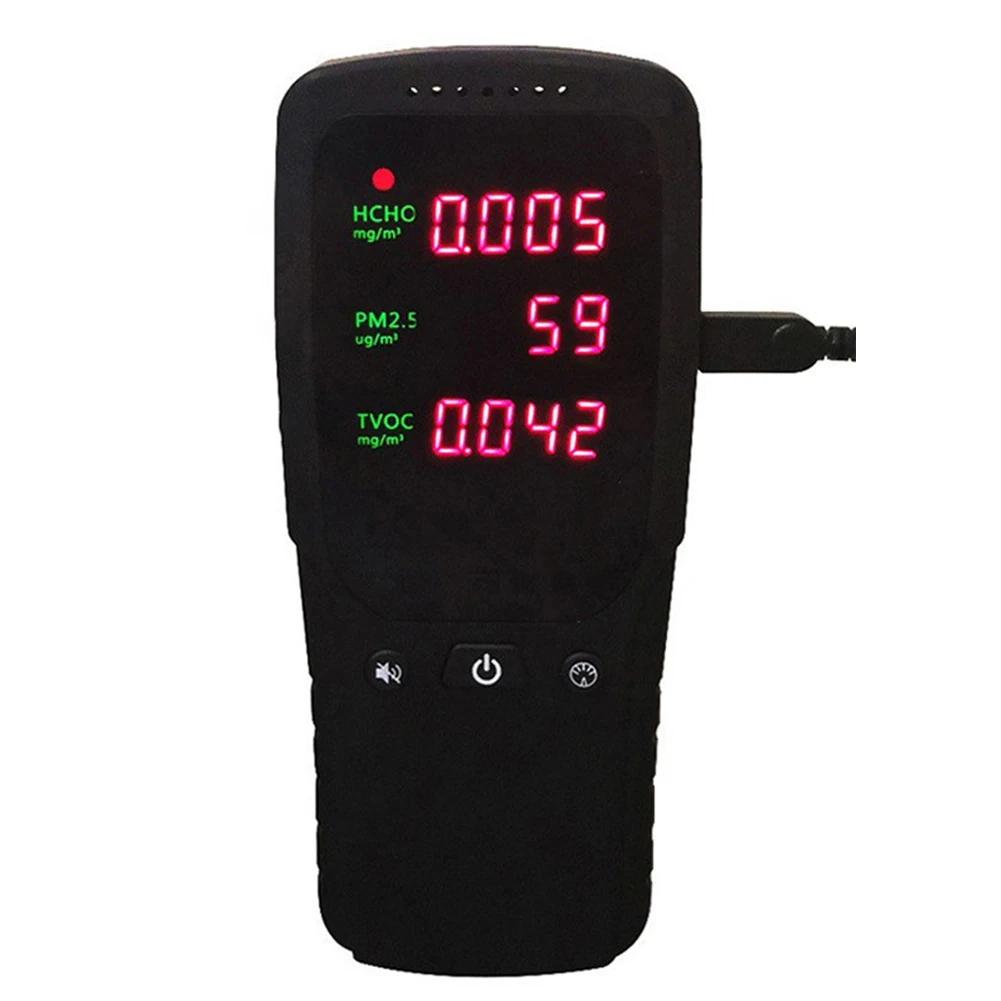 Advanced Air Monitor for Indoor Use Detecting PM2 5 Formaldehyde and Total VOCs with Built in Fan for Accurate Air Analysis