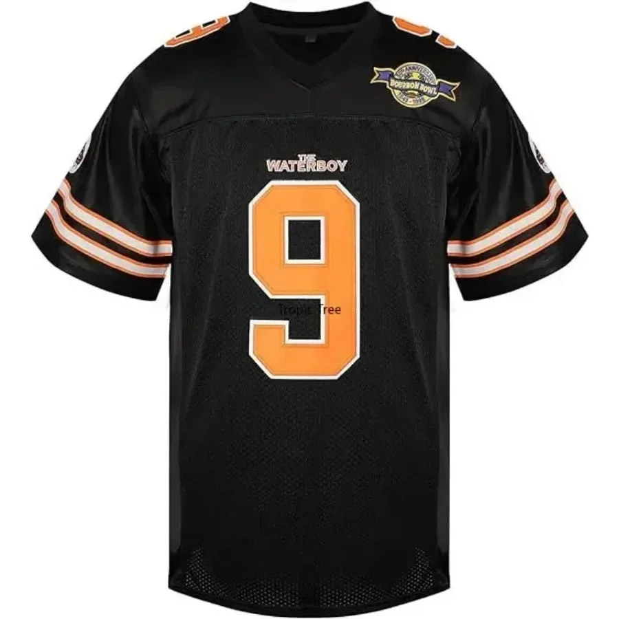 The Waterboy Jersey 9 Bobby Boucher Jerseys Movie Mud Dogs Bourbon Bowl Football Jersey 50th Anniversary Us Mens Size S-3XL