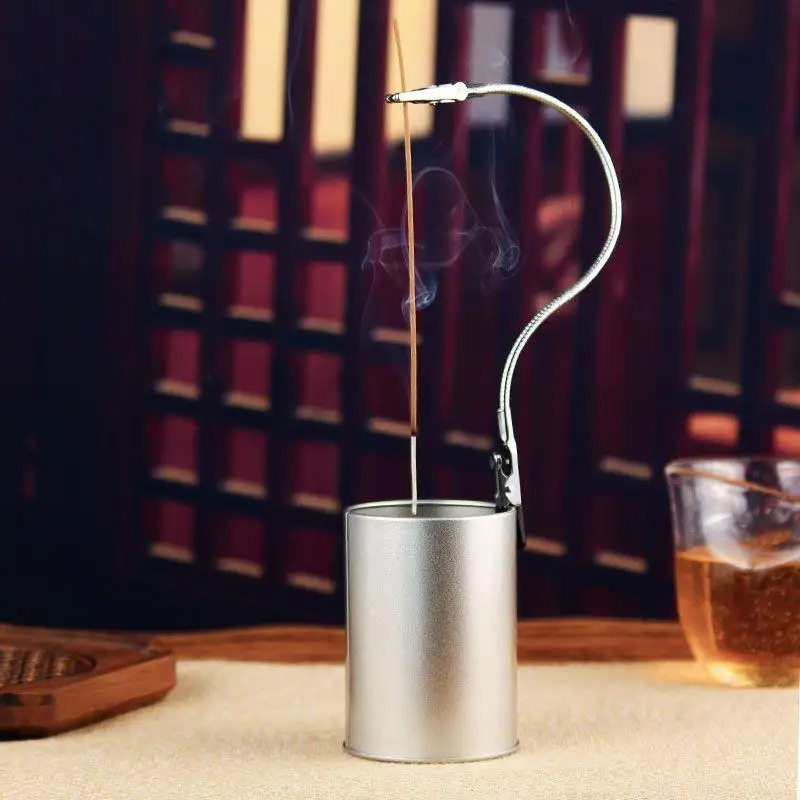 Stainless Steel Vertical Incense Holder Anti-tilt Portable Incense Bracket Double End Adjustable Alligator Clips Incense Clip