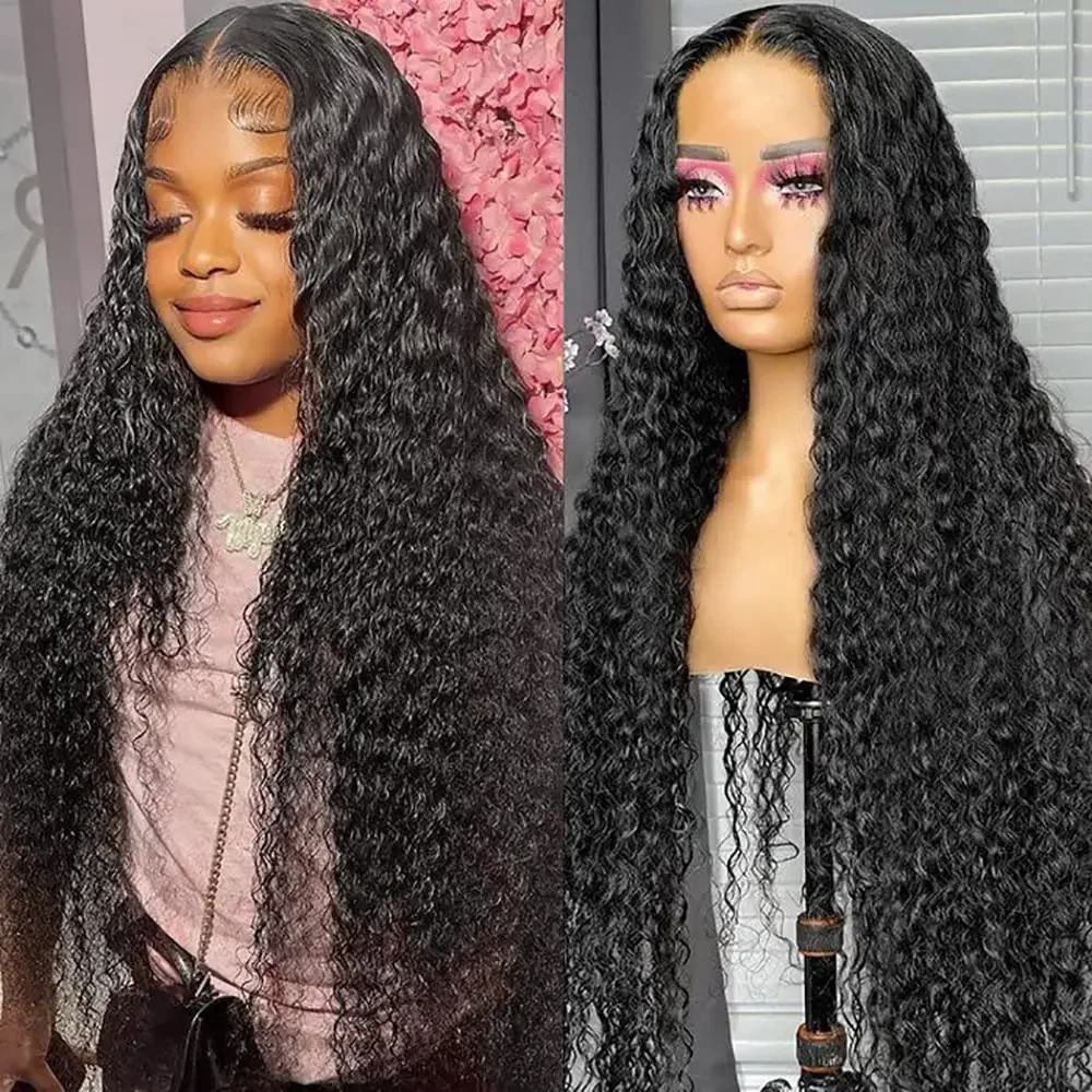 Water Wave 13x6 Lace Front Wig Deep Wave 13x4 Lace Frontal Wigs Indian Curly Human Hair Lace Closure Wigs Pre Plucked MYLOCKME