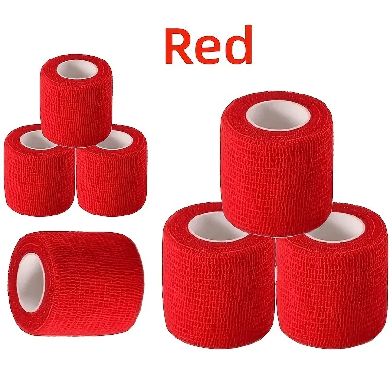 7pcs Self-Adhesive Elastic Cohesive Bandage, Breathable Compression Fixation Wrap Tape, Sports Protective Bandage For Finger