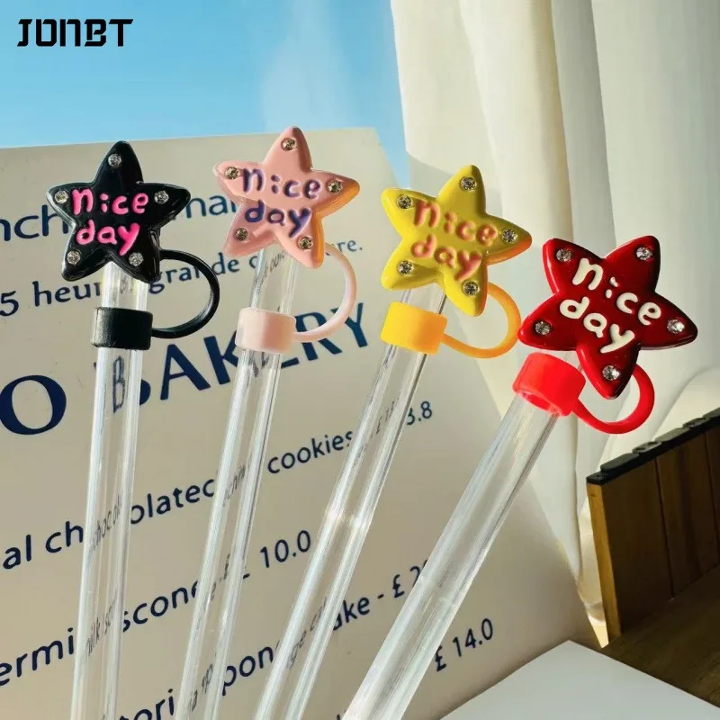 

Cute Star Straw Cap Suitable for Stanley Tumbler Cup 10mm Silicone Straw Plug Cover Heat-resistant Dust-proof Cup Accessories