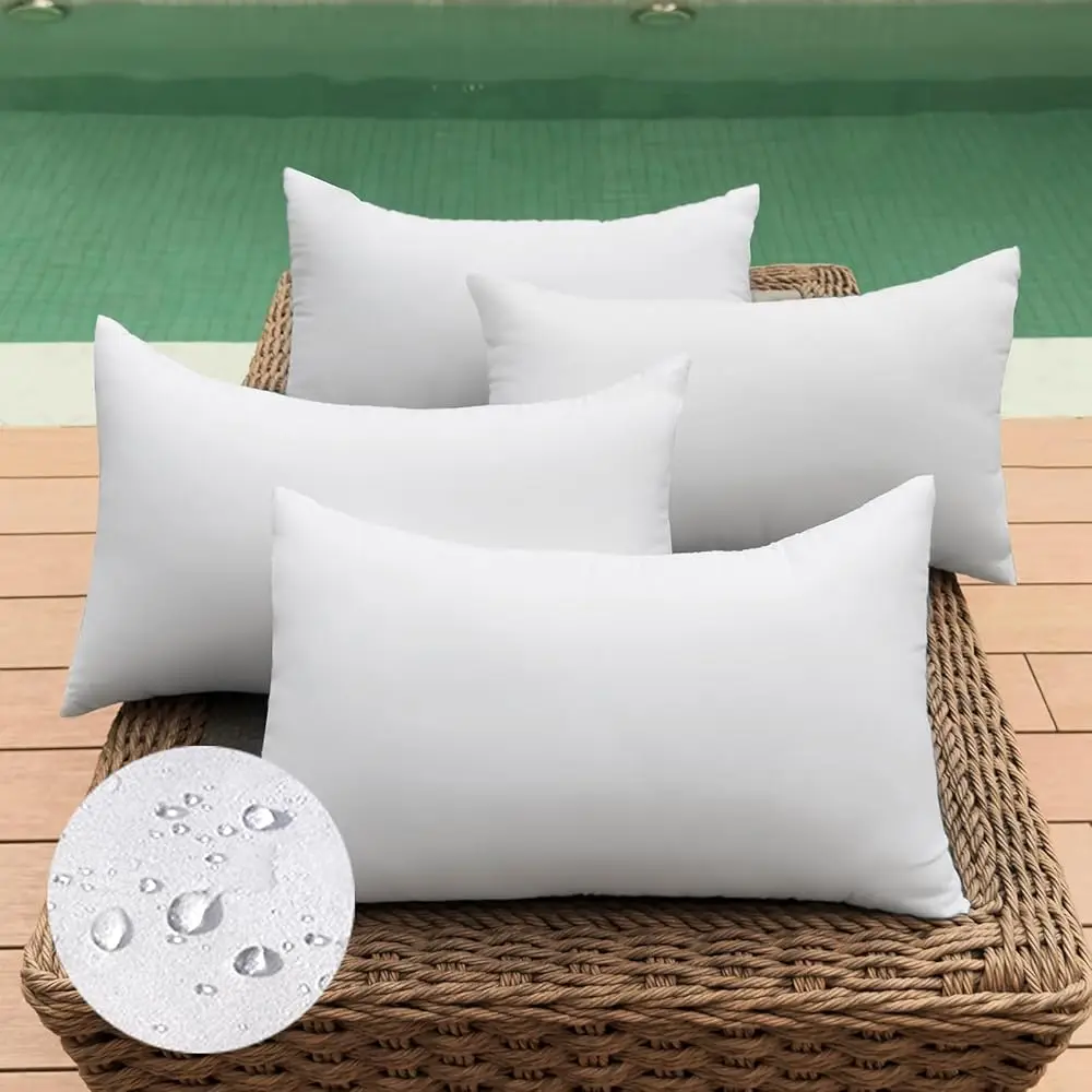 

12 X 20 Outdoor Pillow Insert Pa Of 4 Small Lumbar Throw Pillow Inserts Waterproof Patio Furniture Pillows Decorative Porch