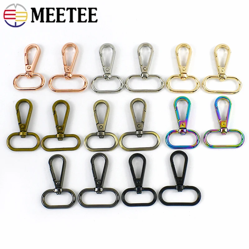 

10/30Pcs Metal Swivel Lobster Clasp Bag Strap Buckles Webbing Dog Leash Trigger Snap Hook Belt Keyring Buckle DIY Accessories