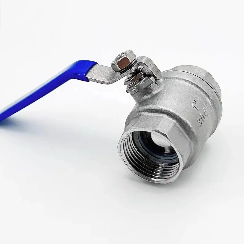 Magnetventil 304 Stainless Steel Two Piece Ball Valve 1/4 3/8 1/2\ Wasser und Dampf — Detail 4