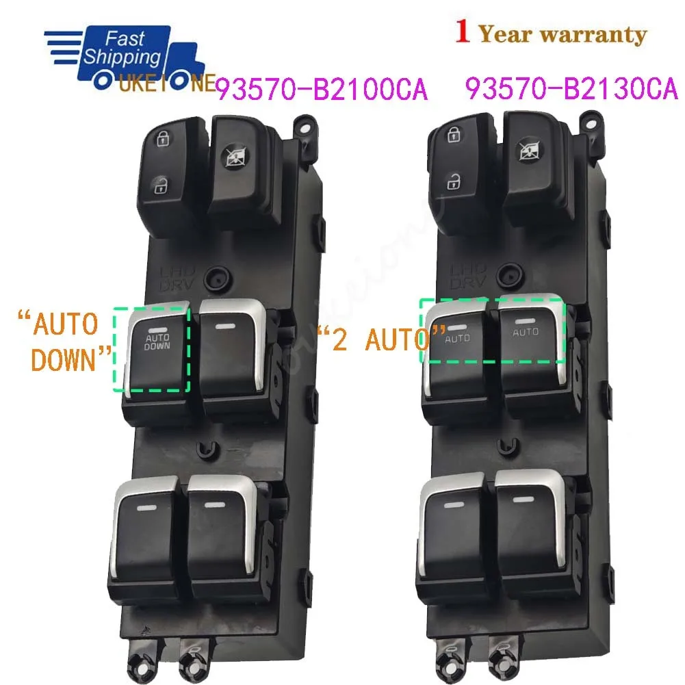 

93570-B2100CA 93570-B2130CA For Kia Soul 2014-2019 Front Left Master Driver Side Window Door Power Switch With Electroplating