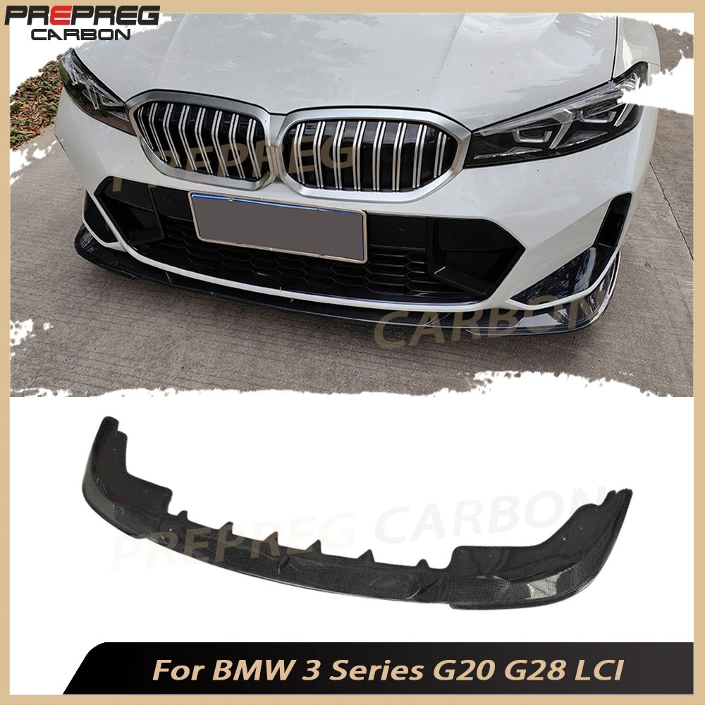 

for BMW 3 Series G20 G28 LCI 2023+ Front Bumper Lip Guard Chin Carbon Fiber Front Bumper Lip Spoiler Diffuser Splitters Body Kit