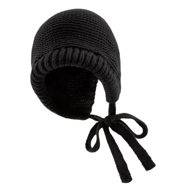 

652F Fashion Knitted Hooded Headwear Unisex Knit Hat with Exquisite Weaving Detail for Trending Appeal