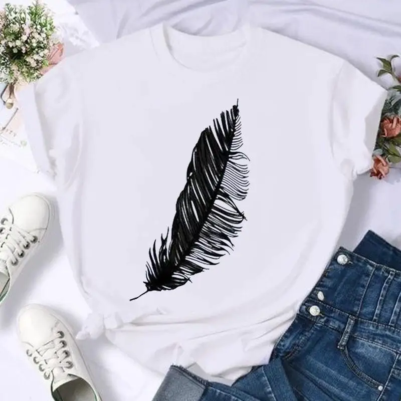 Watercolor Music Love Trend Short Sleeve Fashion Summer Women Print T Shirt Female Casual Top Tshirts Graphic Tee T-Shirt