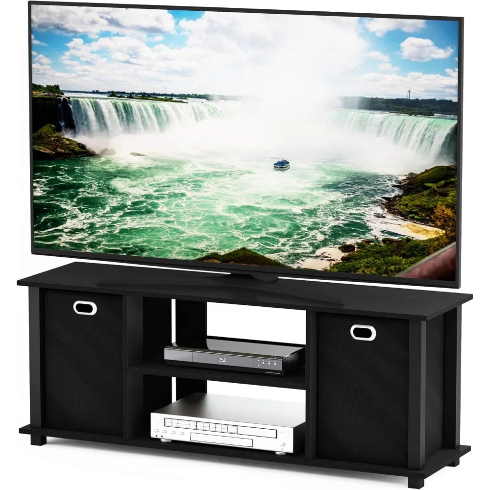 Szafka RTV Furinno Modern, czarna