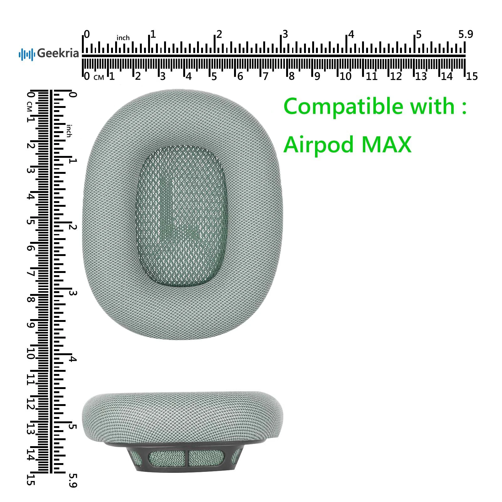 وسائد أذن بديلة من Geekria QuickFit لسماعات Airpods MAX وسائد أذن وسائد أذن لسماعات الرأس