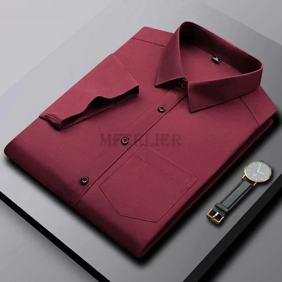 

high quality spring summer men short sleeve shirt dress office formal Business work shirt plus size 10XL 14XL oversize shirt 54
