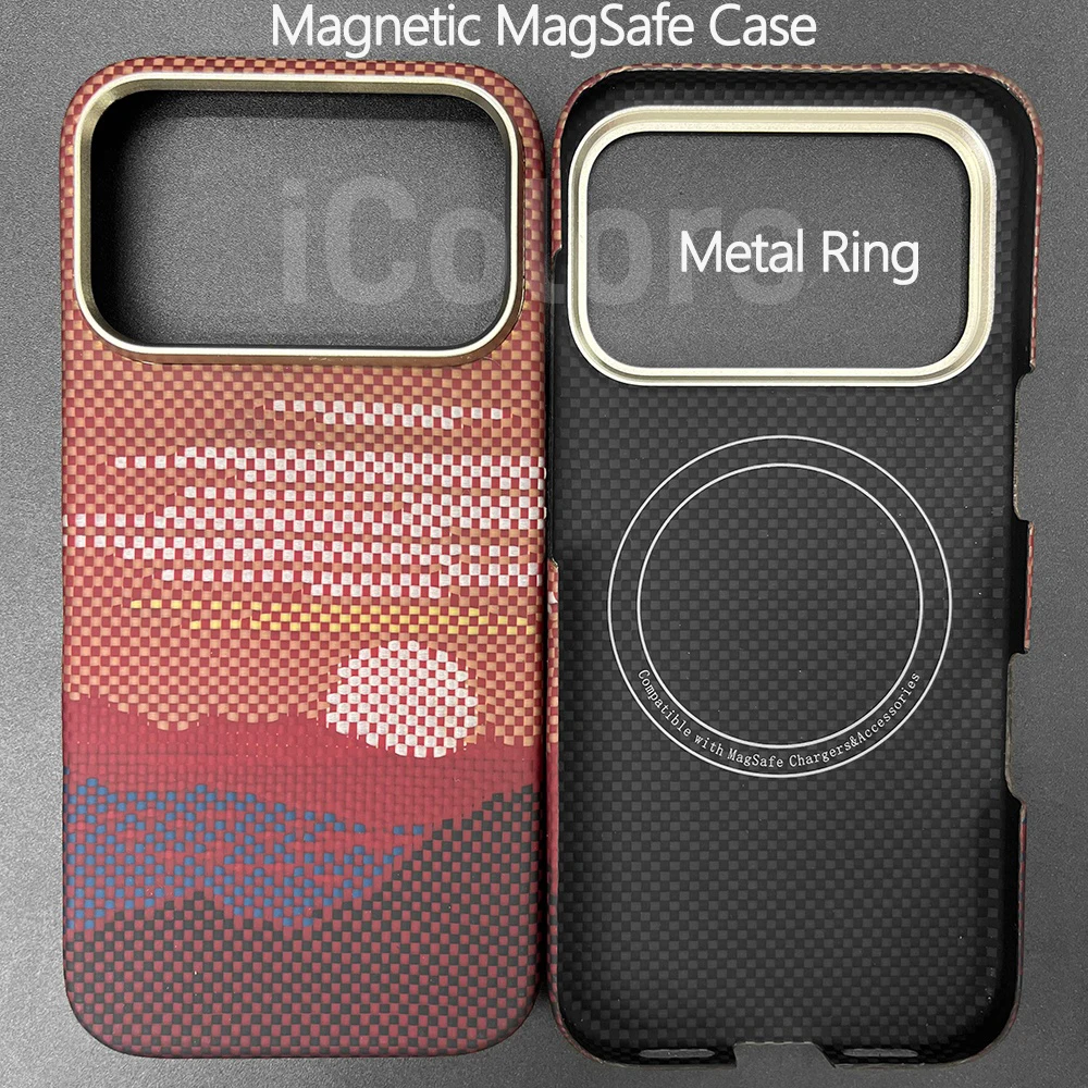 

Чехол Ultra Fine и Légère En Fiber De Carbone Aramide Pour IPhone 17 Pro Max/17 Pro/17 Air/17, совместимый с MagSafe
