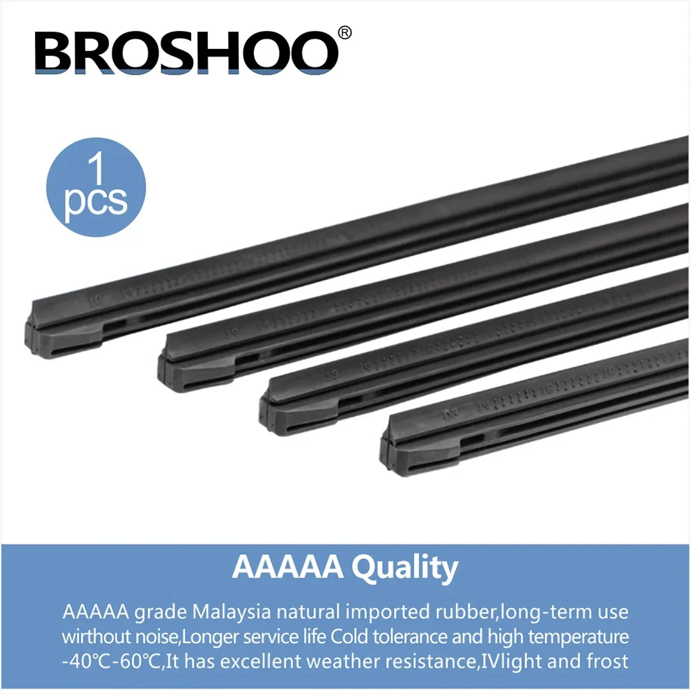 BROSHOO Car windscreen Wiper Blade Insert Natural Rubber Strip NR 6mm (Refill) 14