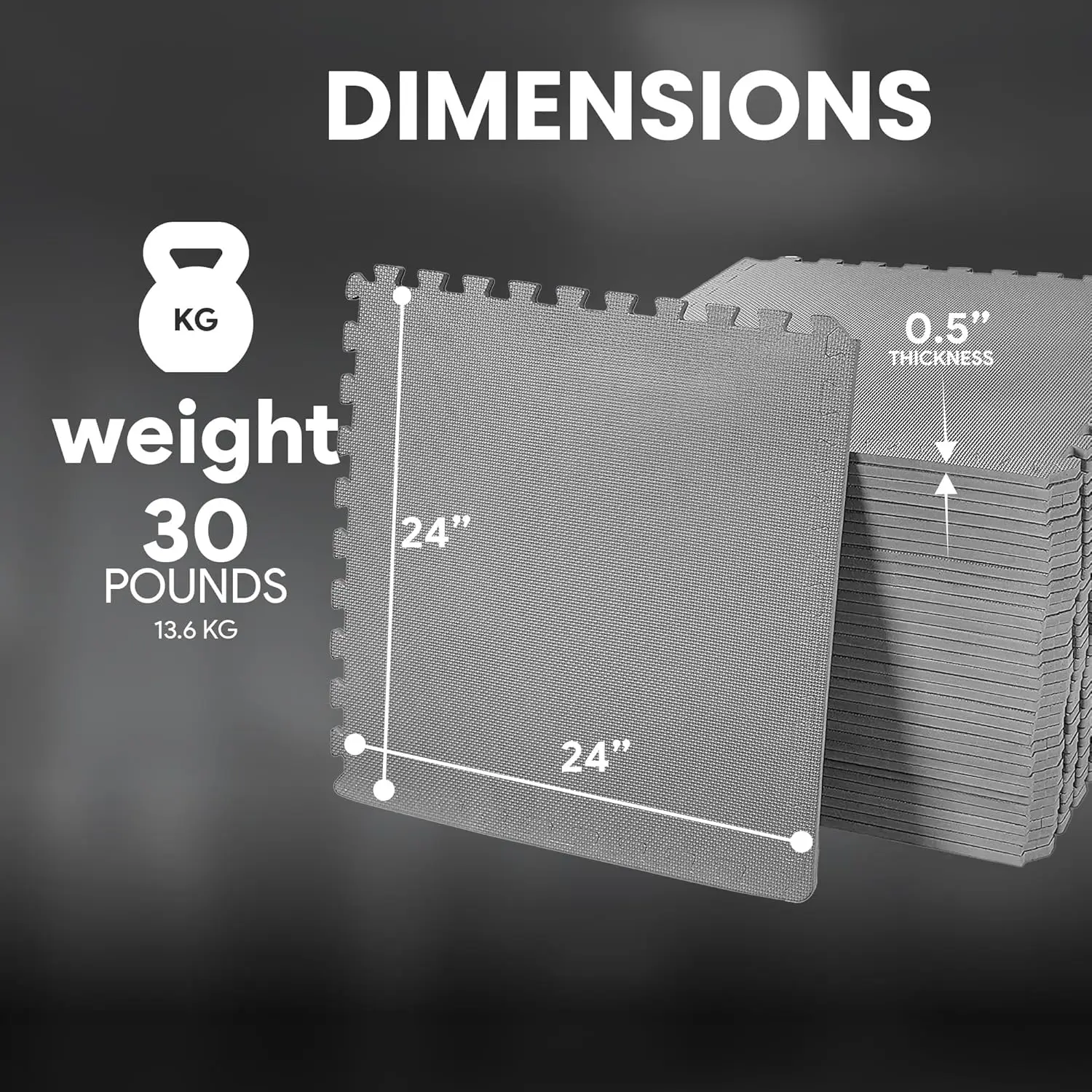 Puzzle Exercise Mat com EVA Foam, Interlocking Tiles para MMA Exercício, Ginástica e Home Gym, Piso Protetor, 1, 2 "Thick