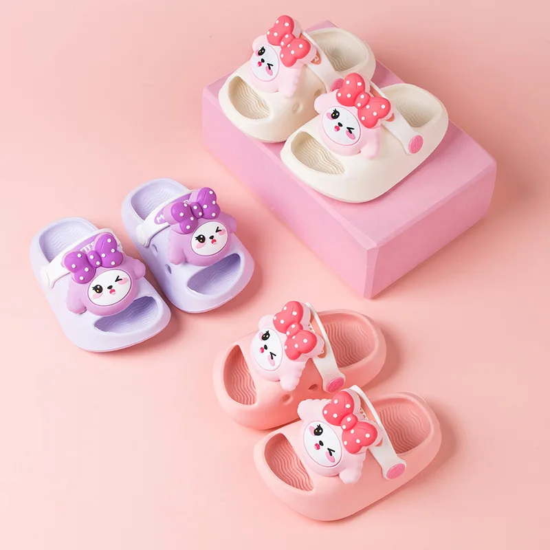 Children\'s Slippers 2024 Indoor Cartoon Cute Baby Slippers Soft Soles for Men and Women Home Crocs for Girls Girl Shoes