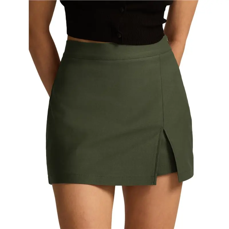 

Юбки CYL для женщин: модная мини-юбка из вельвета с высокой талией и шортами