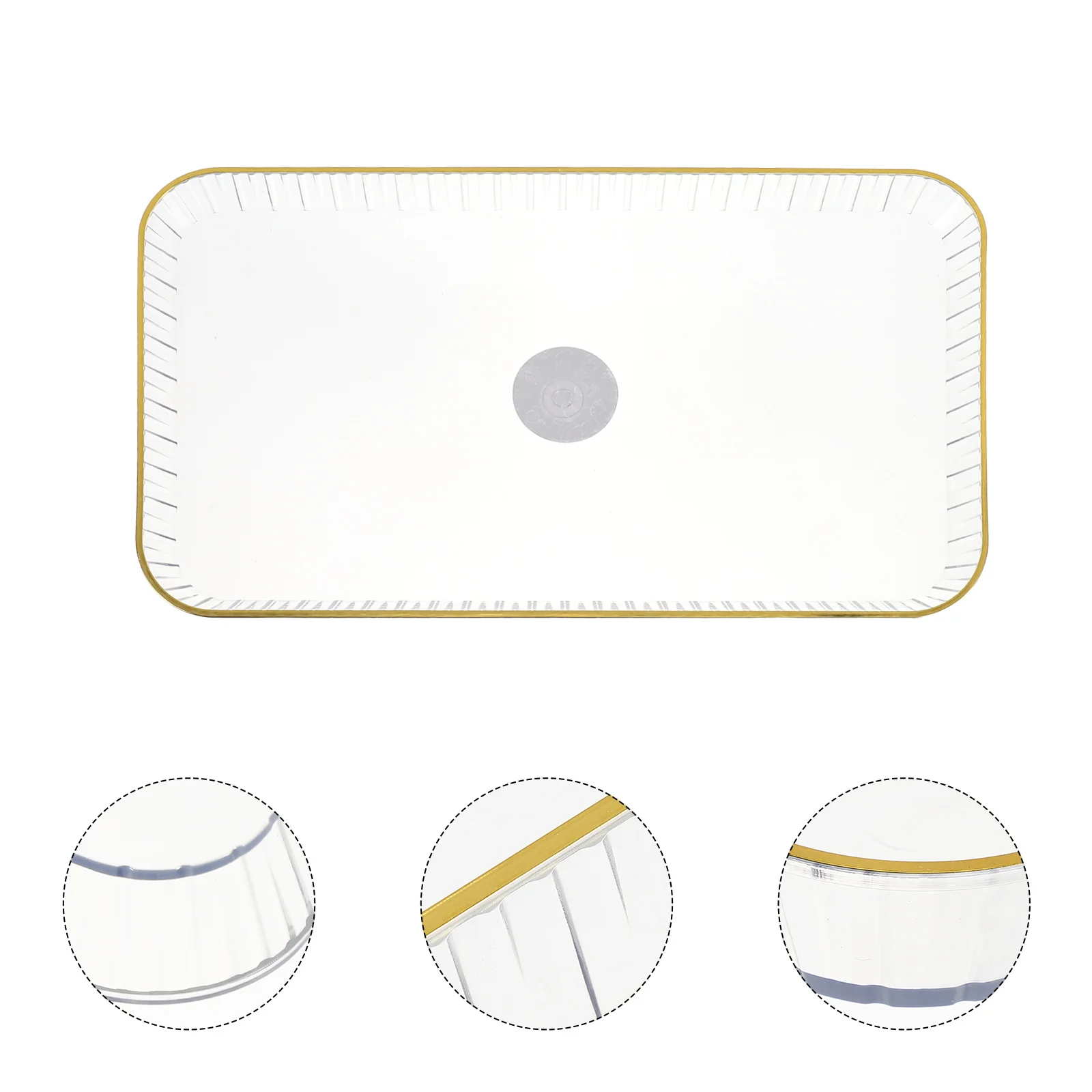 

Transparent PET Fruit Tray Graceful Party Snack Container Elegant Serving Trays Perfect Size Smooth Surface Safe Use