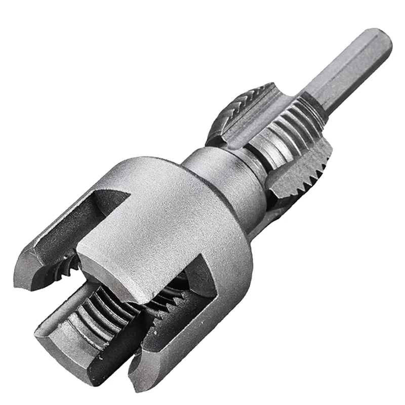 Outil de filetage de tuyaux interne et externe intégré, kit d'enfilage de tuyaux en PVC compatible avec perceuse électrique-[A04I]