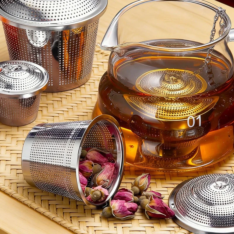 Stainless Steel Tea Ball Strainer Mesh Herbal Infuser Filter Tea Leaf Spice Tea Strainer Boil soup for Teapot Kitchen Reusable
