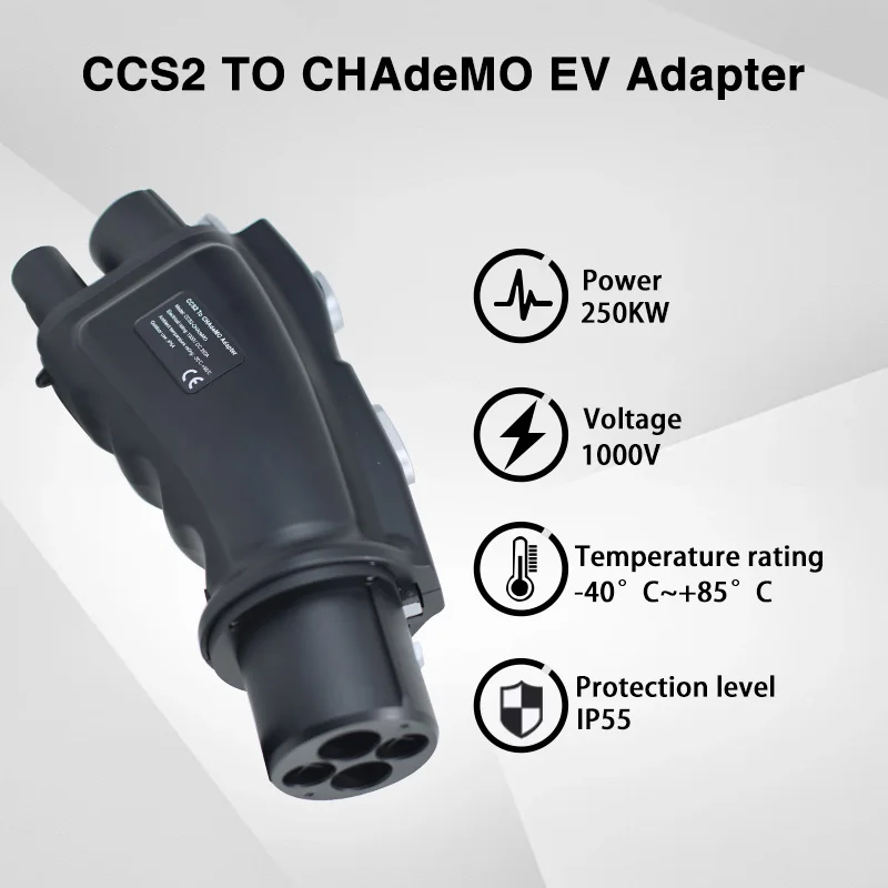 250A CCS2 to CHAdeMO EV Adapter DC 1000v250KW CCS Combo 2 Station Charging for Japanese Electric Vehicle Charger Car accessories