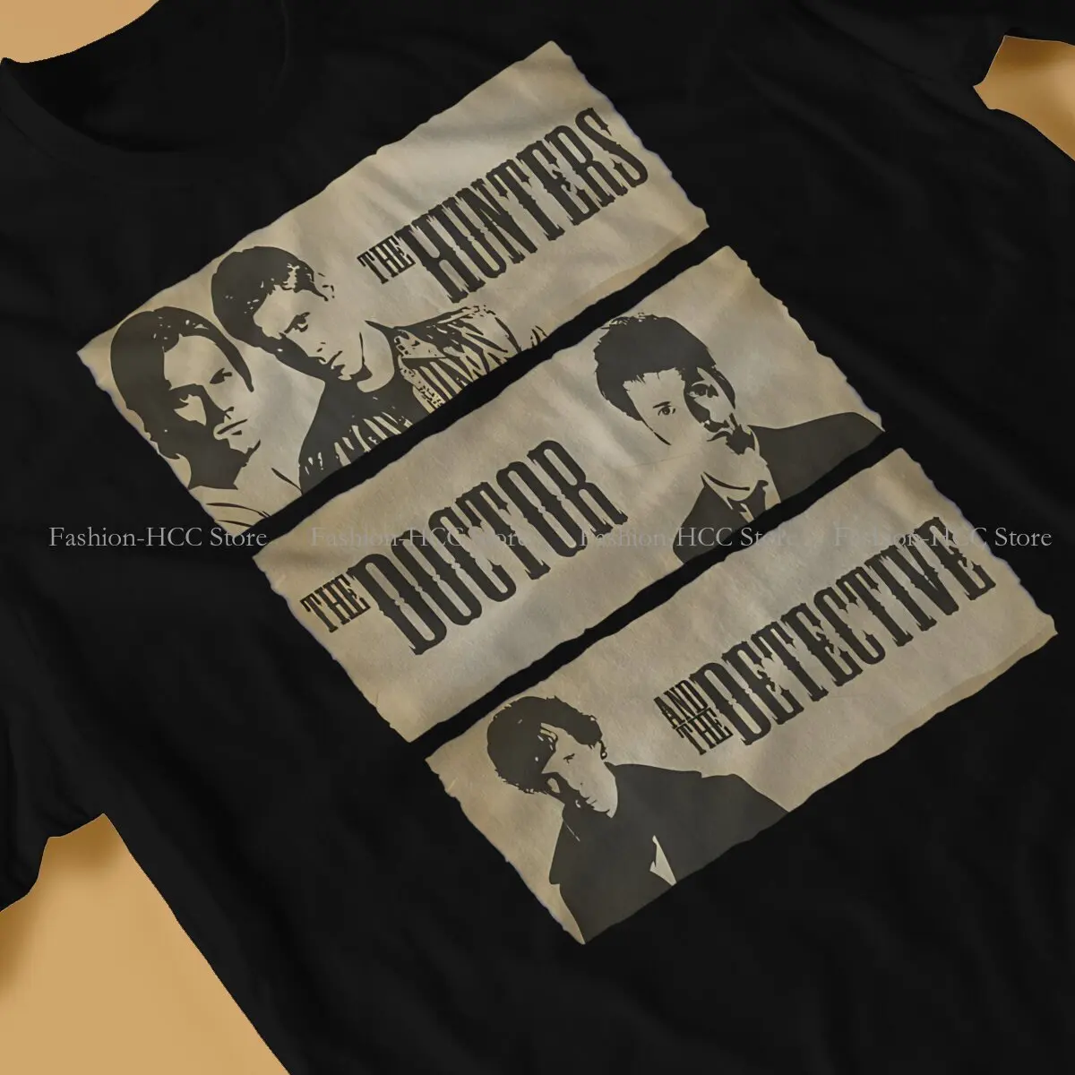 Dean Winchester Supernatural 100% Cotton TShirts The Hunters The Doctor And The Detective Print Homme T Shirt New Trend