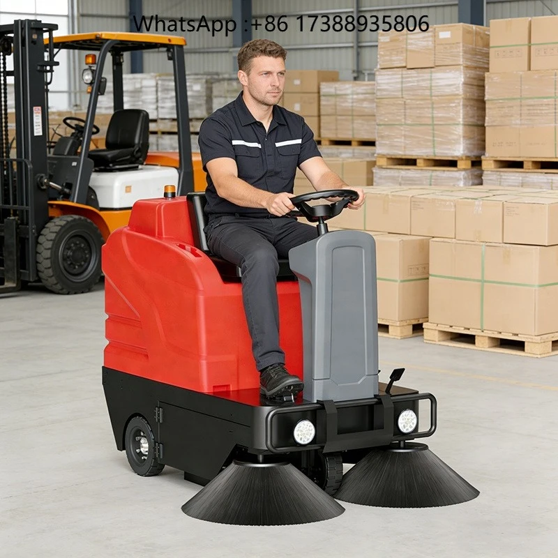 1250mm Outdoor Industrial Road Cleaning Vehicle Sand Leaf Collection Street Floor Mini Sweeper for Sale