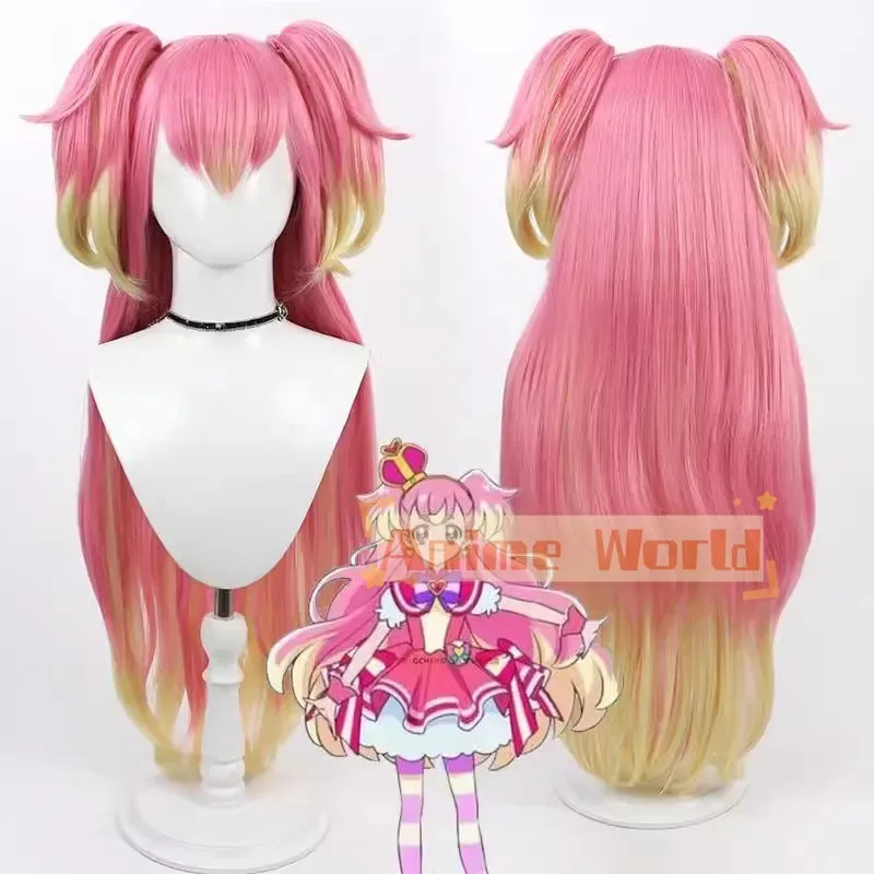 2025 11 Inukai Komugi تأثيري أنيمي الوردي الأصفر 95 سنتيمتر الشعر الاصطناعية مقاومة للحرارة هالوين كرنفال لعب الأدوار حفلة + شعر مستعار #2