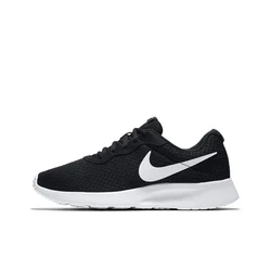 Nike Tanjun-Zapatillas de correr para hombre y mujer, deportivas bajas, antideslizantes y ligeras, color blanco y negro