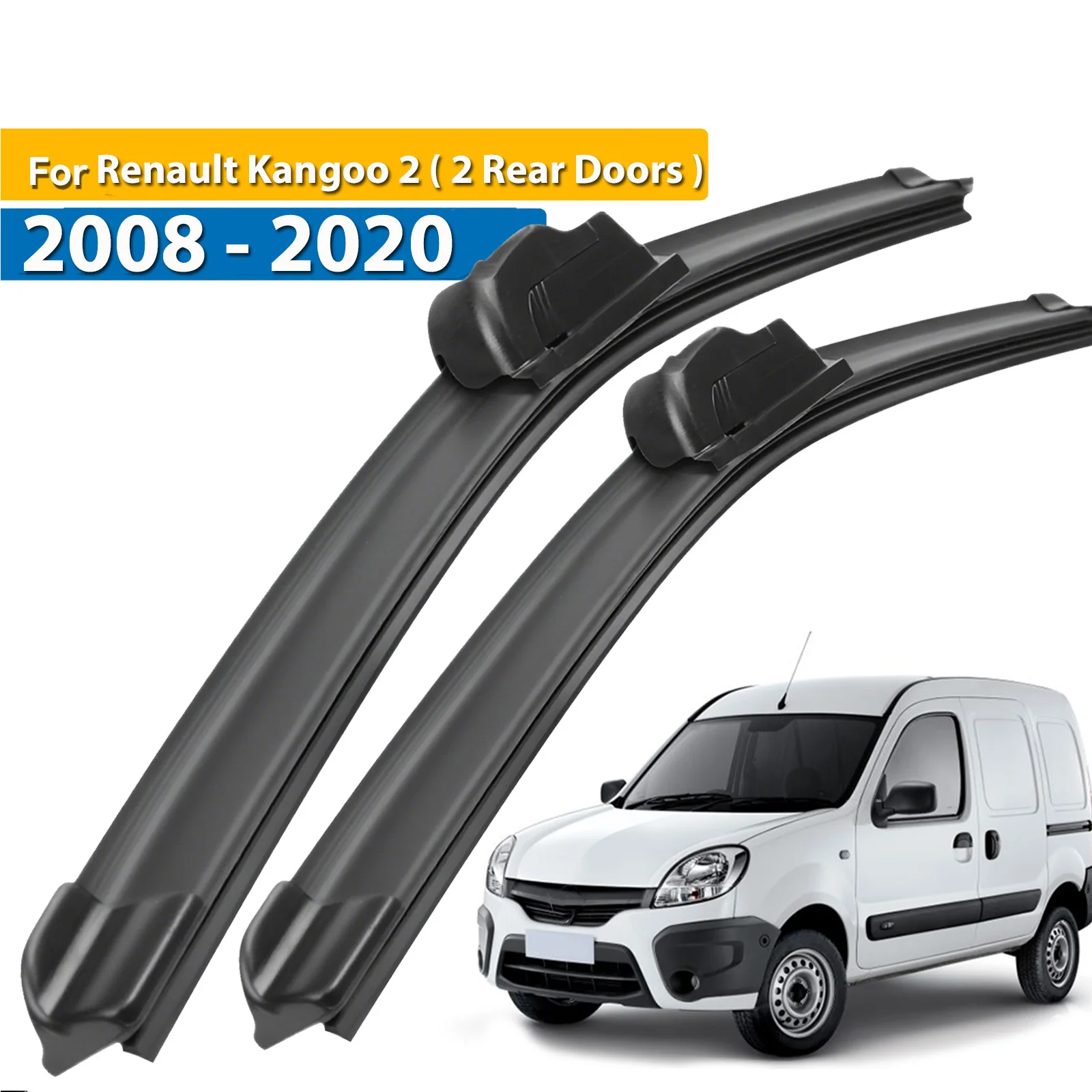 

Erick's Wiper Front Wiper Blades For Renault Kangoo 2 ( 2 Rear Doors ) 2008 - 2020 Windshield Windscreen Car Rain Brush 22"+22"