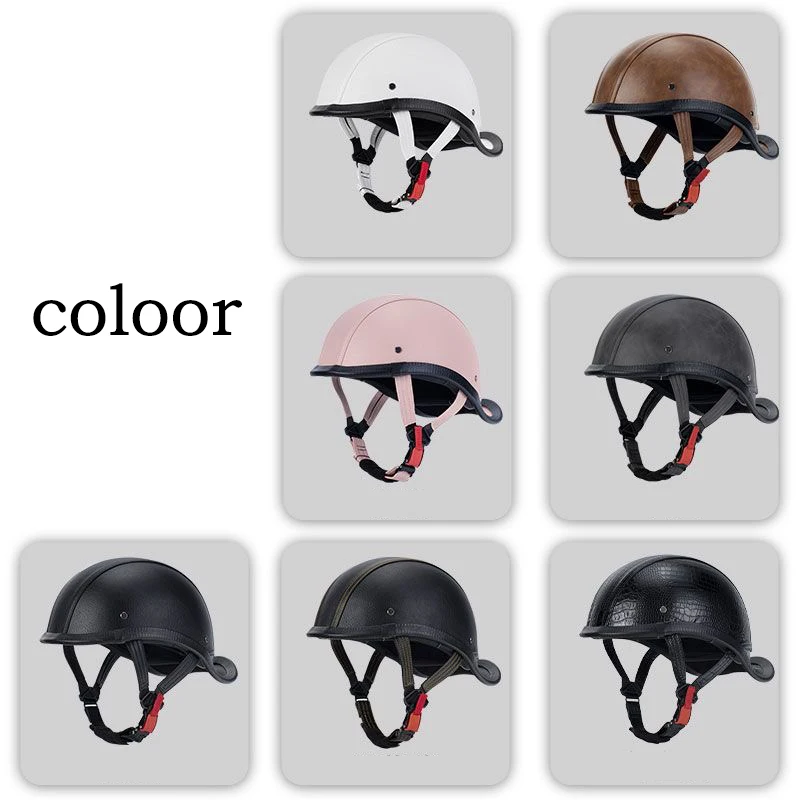 Retro Motorcycle Half Helmet Fashion Bailer for Scooter Safety Helm Spring Summer Capacetes De Moto