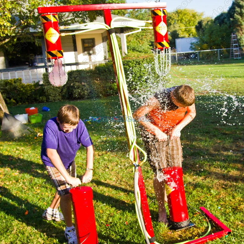 4 Station Hydro Blaster Water Balloon Game | Carnival Water Battle Equipment | Dunk Tank Alternative for Event Rental