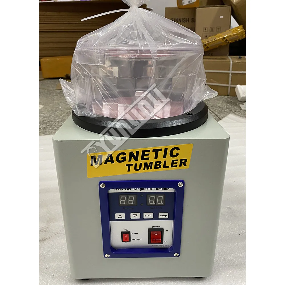 1100g Electric Magnetic Tumbler 110V/220V Ferromagnetic Powerful Polisher Magnetic Tumbler Polishing Machine KT-205