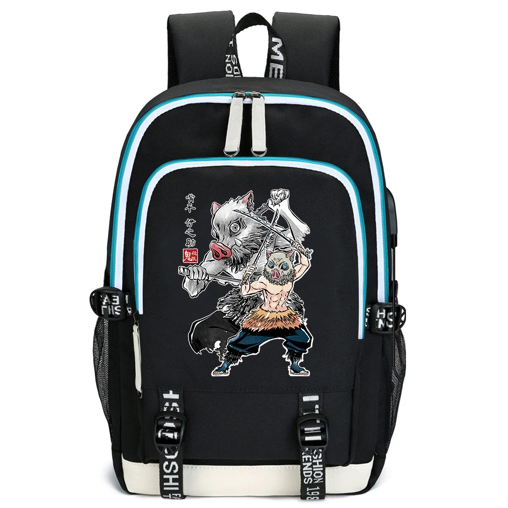 

Anime Demon Slayer Inosuke Schoolbag Backpack Laptop Backpack Teens Student Book Bag Gift