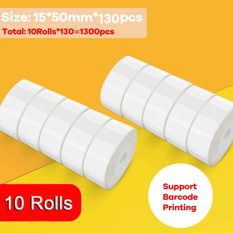 Niimbot D110 D11 Thermal Paper Direct Sticker Labels Roll Tape Strong Adhesive Sticker Clear Printing for Pocket Thermal Printer