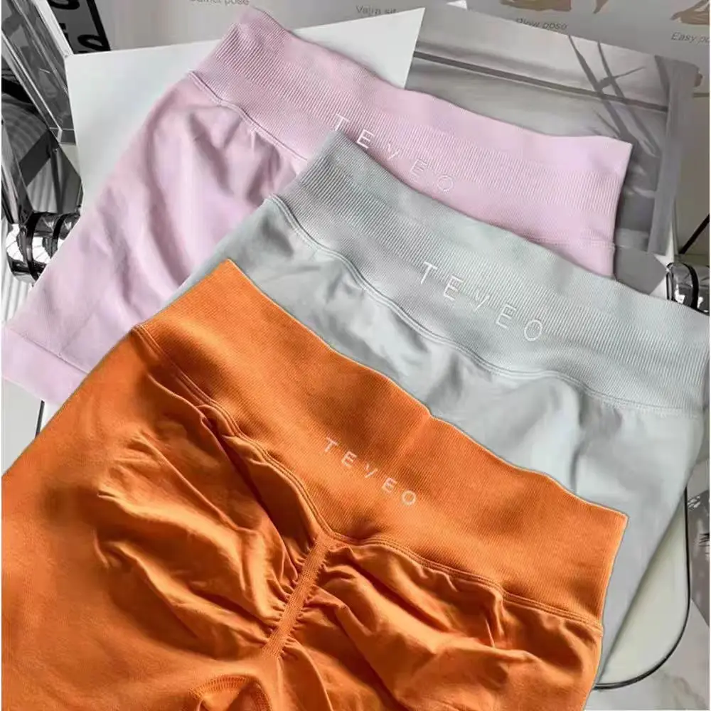 TEVEO طماق طماق دي اليوغا بلا كوتور صب نساء مشد taille متوسط كولانت دي اللياقة البدنية hanches à volants طماق d'