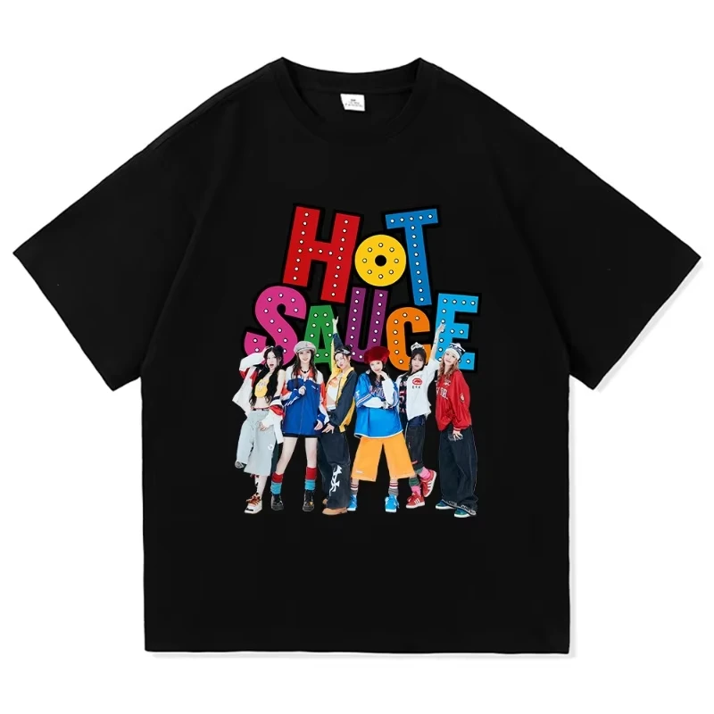 

BabyMonster Hot Sauce T Shirt 2025 New Song Fashion Retro Men/women Clothing Vintage Harajuku High Quality Tops Cotton Tshirts