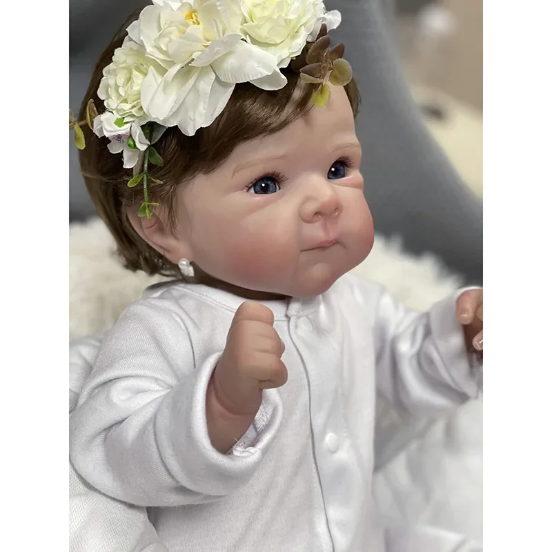 

45cm Reborn Baby Doll Bettie Handmade with 3D Skin Visible Veins Lifelike Soft Touch Gift for Children