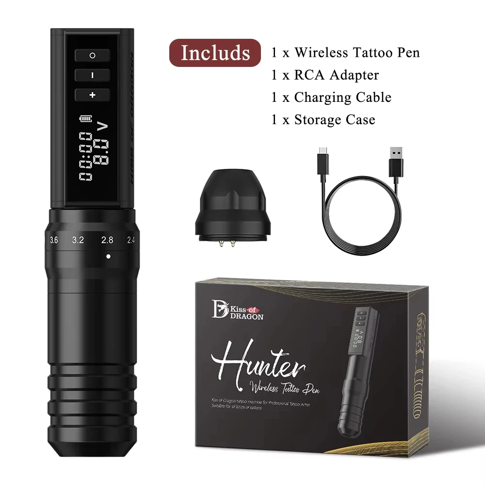 

T-Rex Tattoo Gun Wireless Tattoo Machine, 2400mAh Rotary Tattoo Machine, with 6 Stroke Length Options for Various Needles