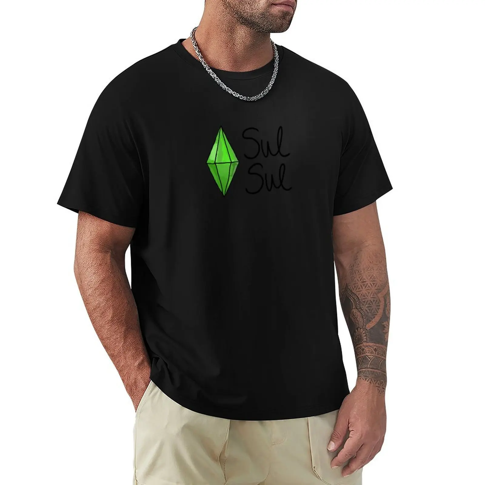Camiseta Sul Sul Sims con estampado de letras a la moda