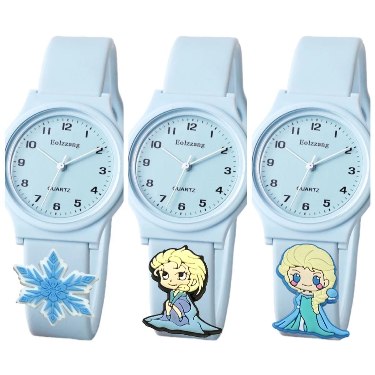 新しいプリンセスアナと雪の女王エルサ女の子用腕時計子供用ミニマリストかわいい子供用漫画腕時計ギフト子供用女の子用時計
