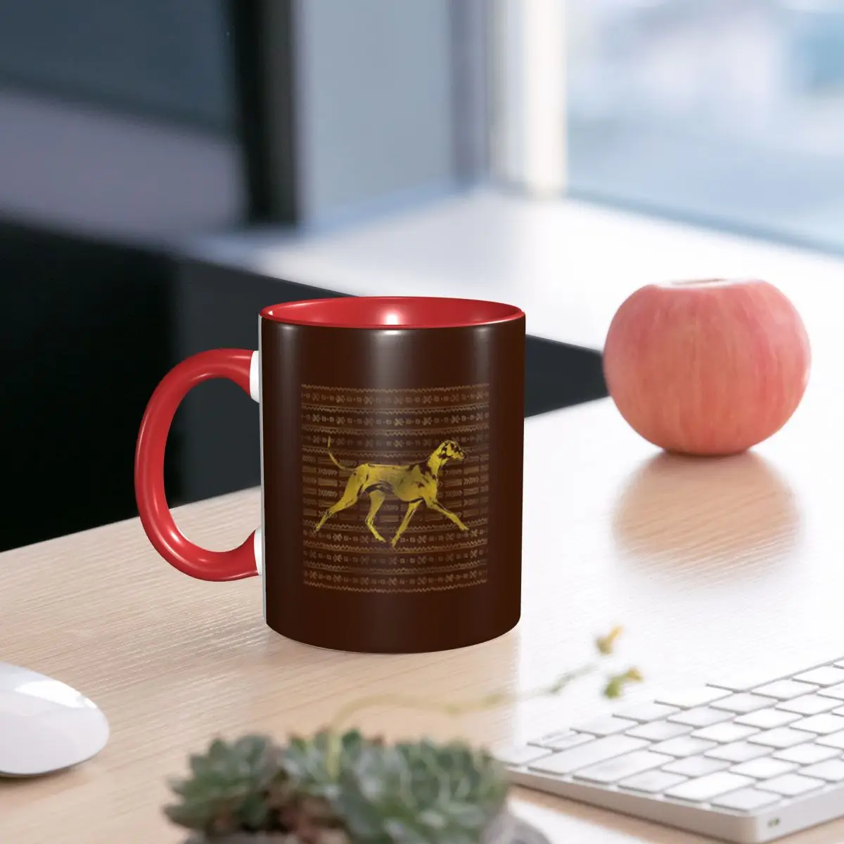 Greyhound Whippet Sighthound Dog Azawakh On African Mug Funny Ceramic Coffee Cups Tea Mugs Milk Cup Drinkware Gift for Friends