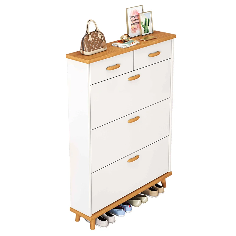 

Nordic Modern Ultra-Thin Shoe Cabinet Large Capacity Multi-functional Multi-layer Storage for Household Doorway Entrance