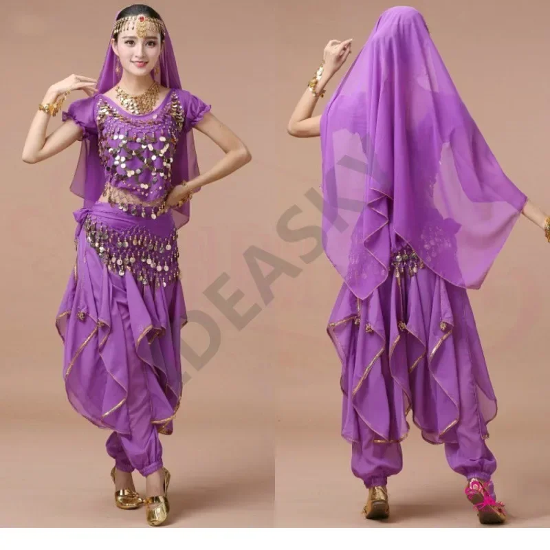 Conjunto de traje de danza del vientre para mujer, traje sexy profesional de bollywood, Egipto egipcio, India, vestido de danza del vientre, pantalones superiores para adultos