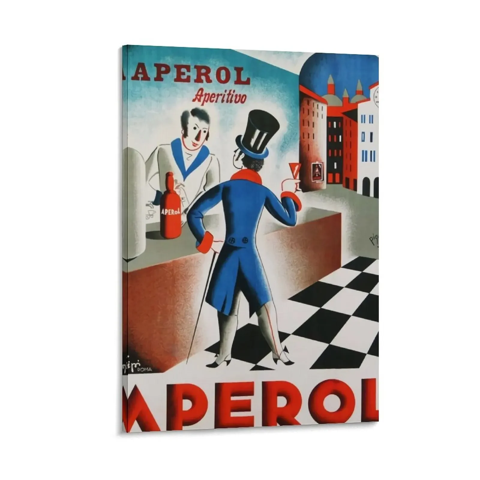 

PIQUILLO 1931 APEROL APRITIVO BARBIERI Canvas Painting aesthetic room decorative pictures for living room pictures for wall